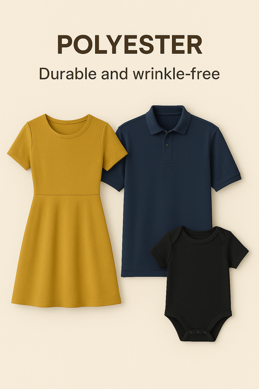 Polyester – Durable and wrinkle-free